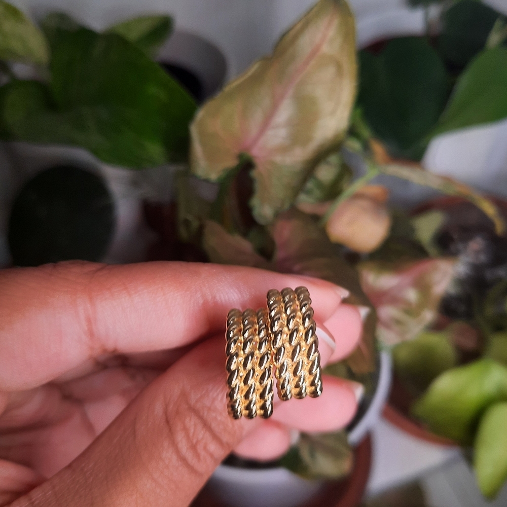 Silver Plated Gold Hoop Earrings